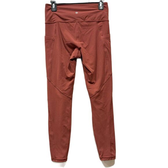 Athleta Leggings Stash Pocket Salutation Tight Full Length Red Women sz Medium - Picture 7 of 8